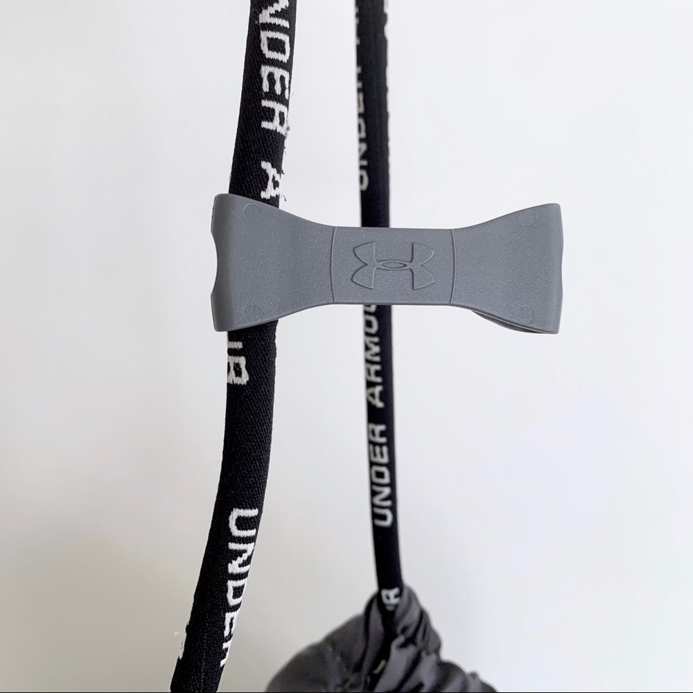 Gray White Under Armour Drawstring Bag Gym Workou… - image 4